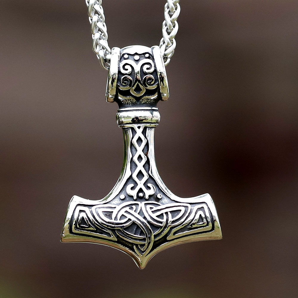 Battle Rope Anchor - นอร์สไวกิ้ง Thor's Hammer Mjolnir สแกนดิเนเวียน Rune