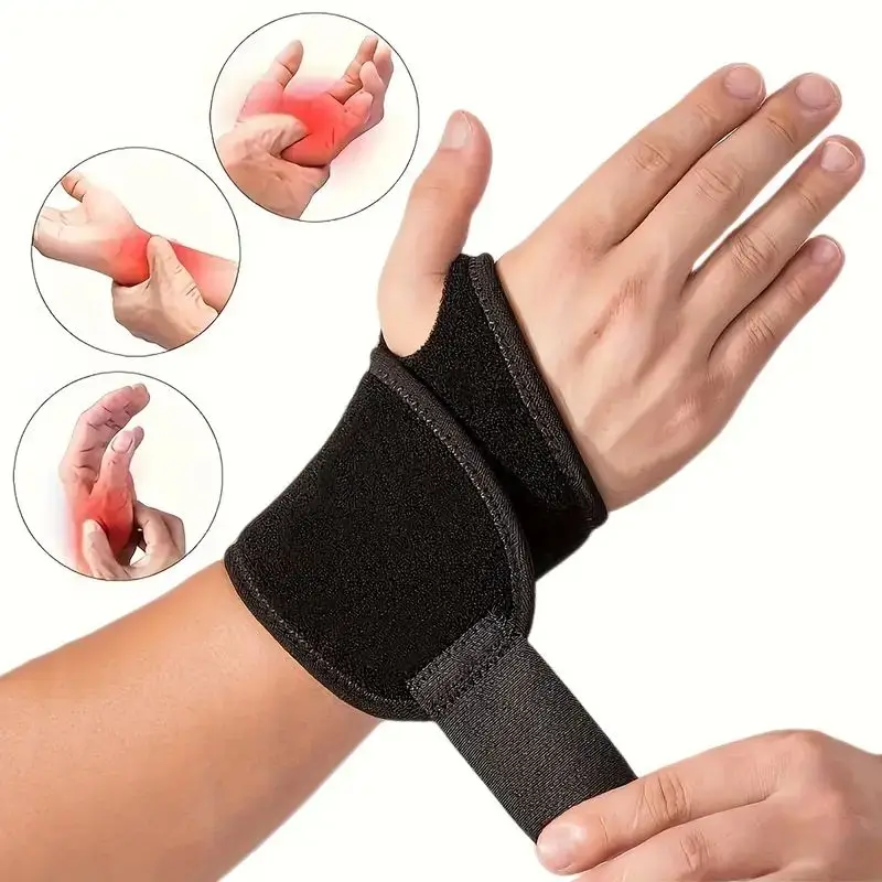 Wrist Wrap Support - สายรัดข้อมือปรับได้ เหมาะสำหรับผู้หญิงและผู้ชาย สายรัดพยุงมือ สายรัดข้อมือสำหรับโรคอุโมงค์ข้อมือ เหมาะสำหรับออกกำลังกาย ใช้ได้ทั้งมือขวาและมือซ้าย