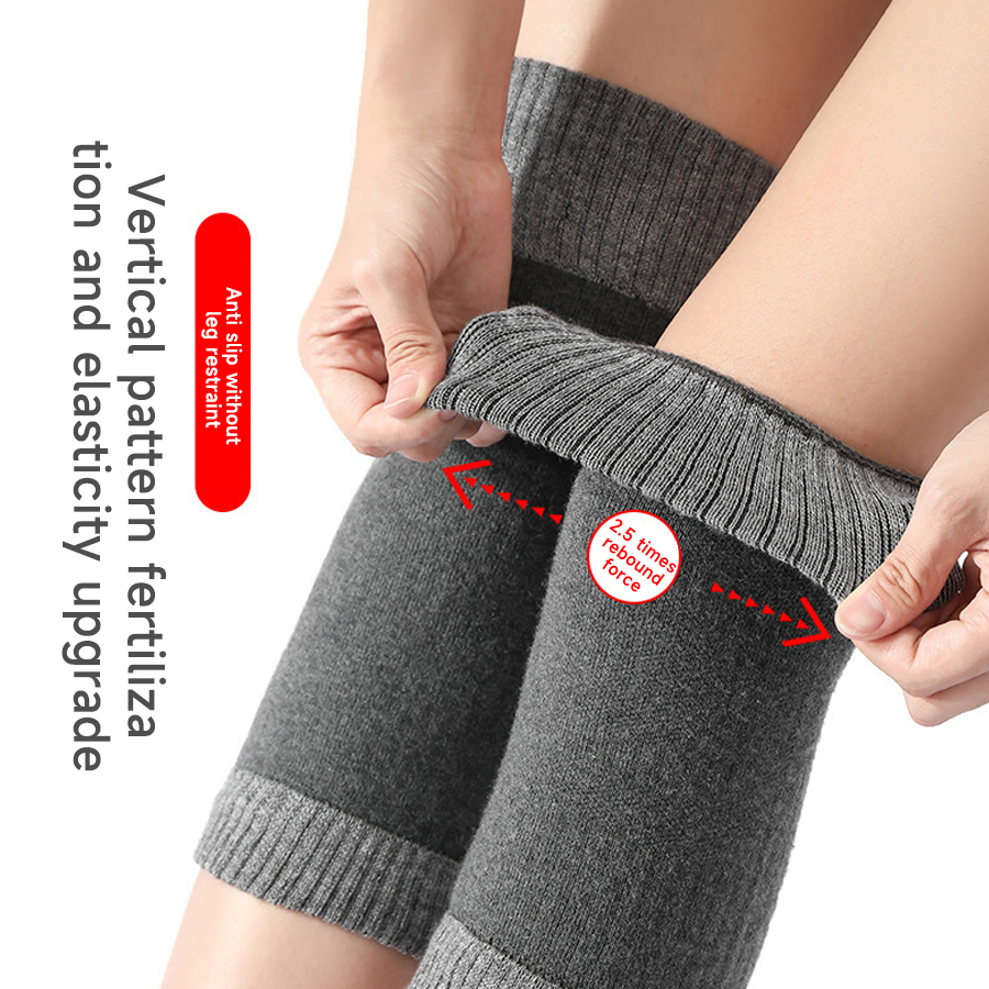 ขนสัตว์ฤดูหนาวเข่ารั้ง Pads เข - Knee Sleeve Pair บทวิจารณ์และราคา