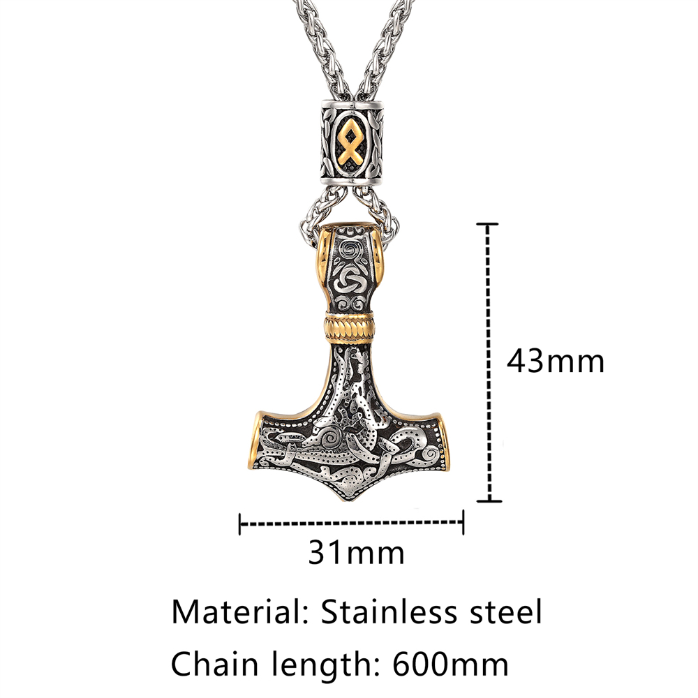 Gold Plated นอร์ส Runes ลูกปัด - Battle Rope Anchor บทวิจารณ์และราคา
