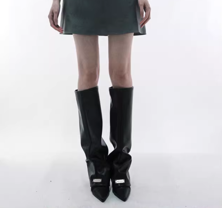 ถุงเท้าหนัง PU สำหรับผู้หญิง แ - Knee Sleeve Pair บทวิจารณ์และราคา