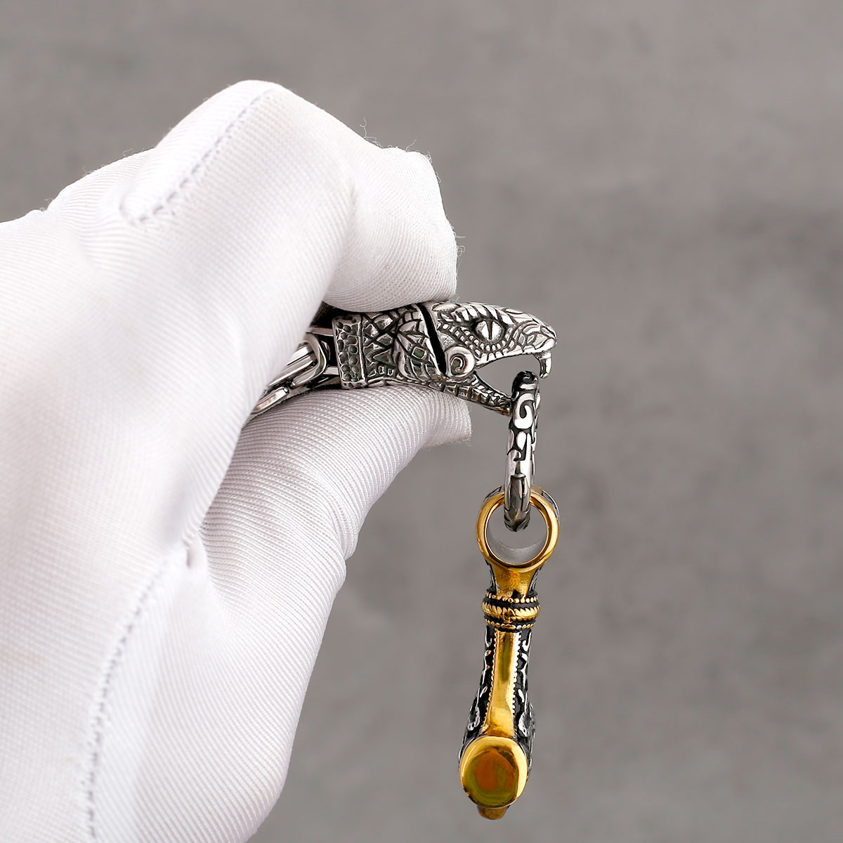 Nordic Odin หัวงูสร้อยคอแฟชั่น - Battle Rope Anchor บทวิจารณ์และราคา